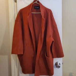 Fashion Nova Rust Oversized Peacoat